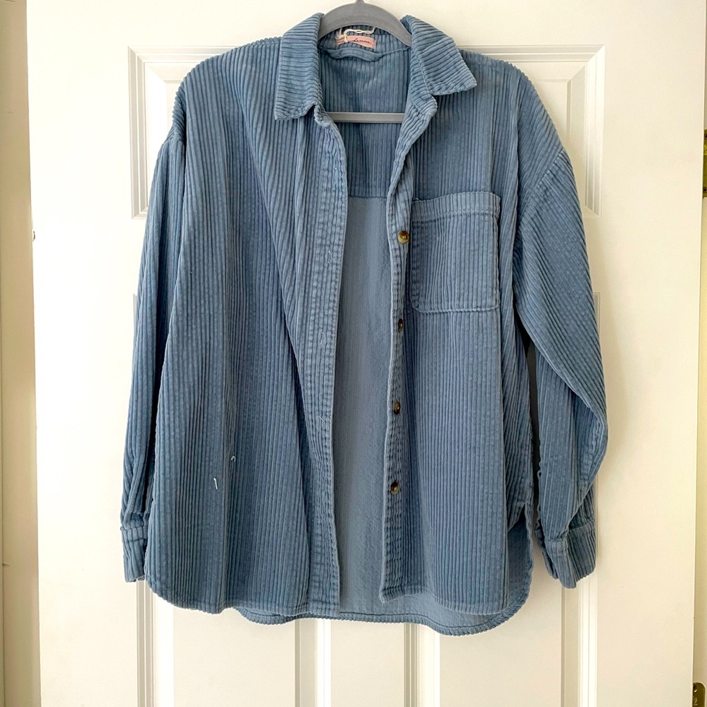 Blue Corduroy Shacket